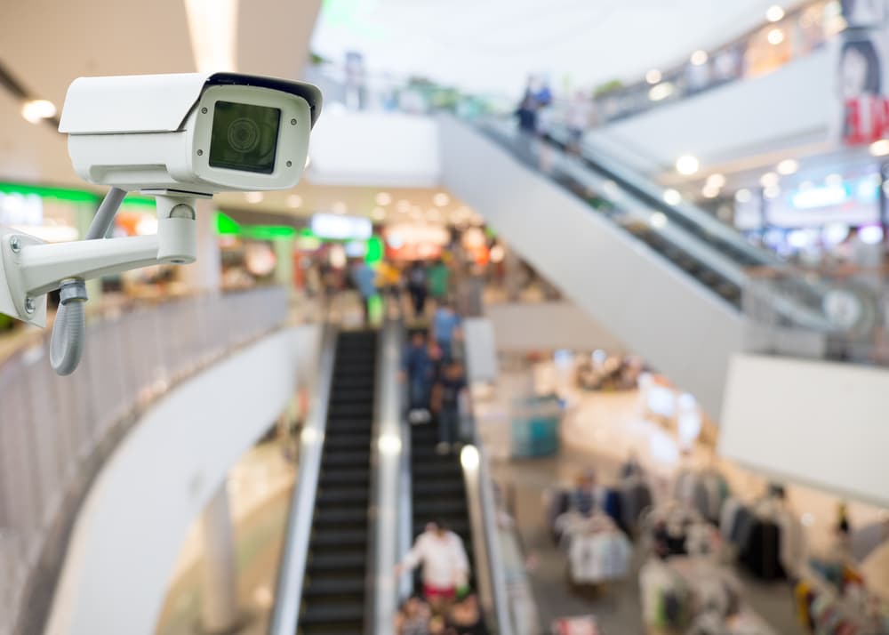 CCTV camera in shopping mall