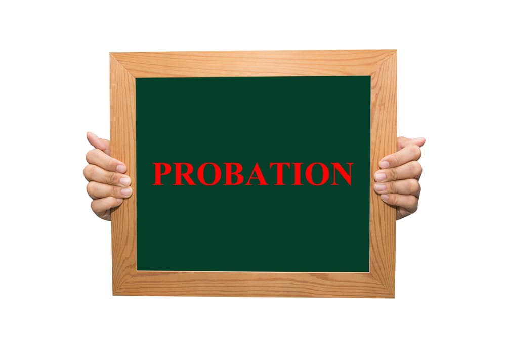 A criminal Hand Showing PROBATION